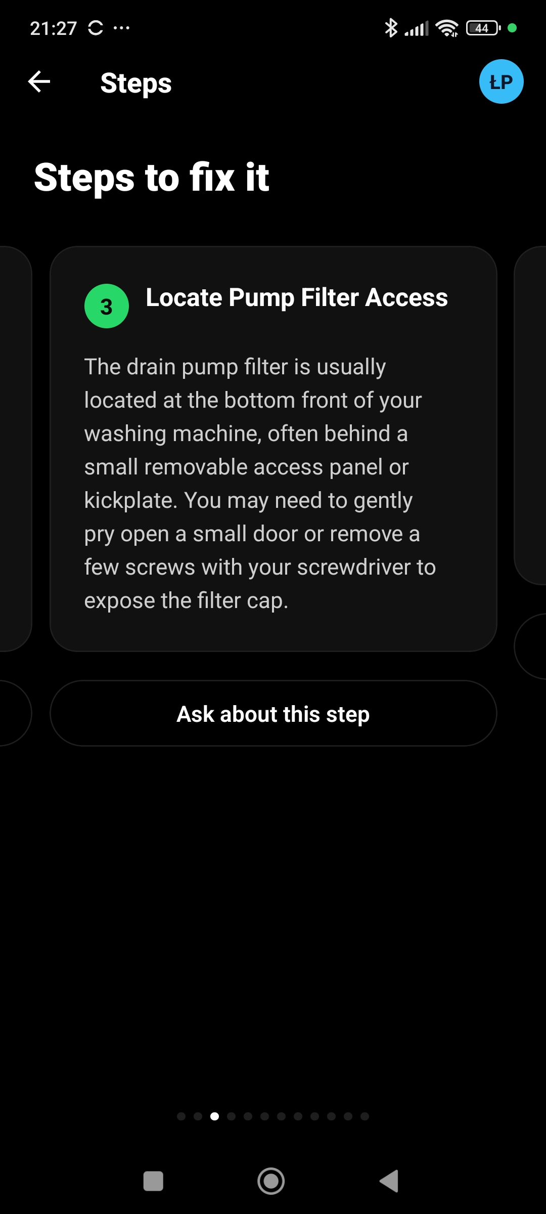 Step-by-step repair guide